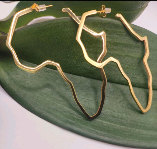 Africa Map Ear ring